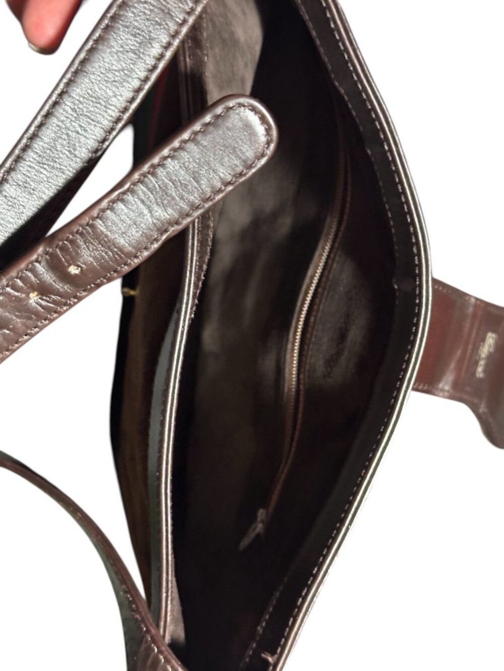 Gucci Sherry Line Brown Suede Leather Bag w/Temporary Conversion - Picture 9 of 16